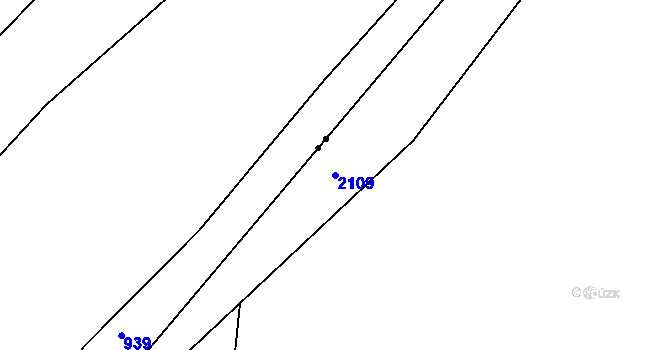 Parcela st. 2109 v KÚ Kyžlířov, Katastrální mapa