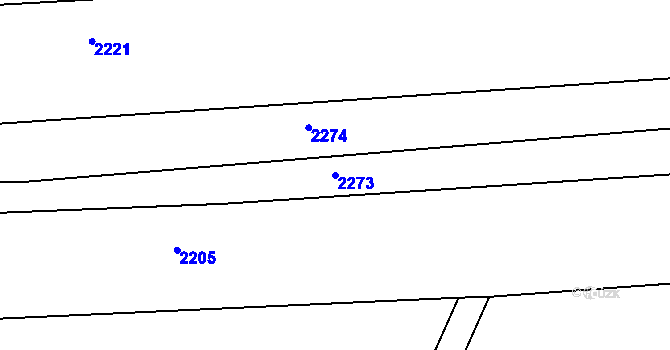 Parcela st. 2273 v KÚ Kyžlířov, Katastrální mapa