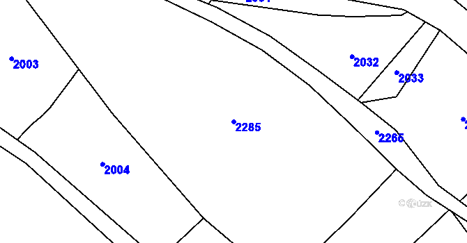Parcela st. 2285 v KÚ Kyžlířov, Katastrální mapa