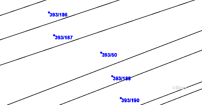 Parcela st. 393/50 v KÚ Labské Chrčice, Katastrální mapa