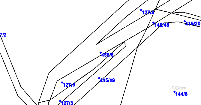 Parcela st. 456/6 v KÚ Labské Chrčice, Katastrální mapa
