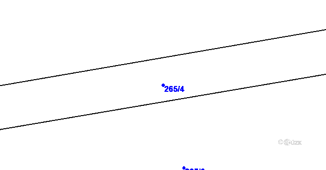 Parcela st. 265/4 v KÚ Labské Chrčice, Katastrální mapa