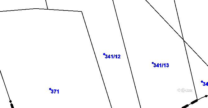 Parcela st. 341/12 v KÚ Labské Chrčice, Katastrální mapa