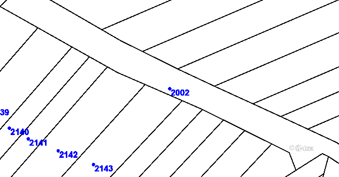 Parcela st. 2002 v KÚ Labuty, Katastrální mapa