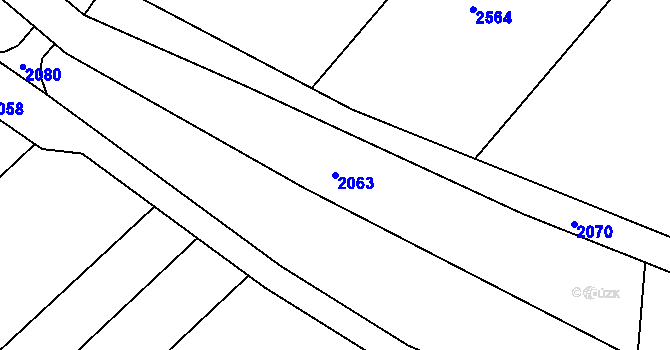 Parcela st. 2063 v KÚ Labuty, Katastrální mapa