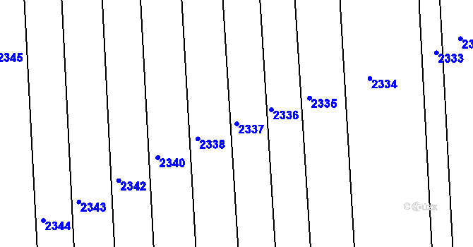 Parcela st. 2337 v KÚ Labuty, Katastrální mapa