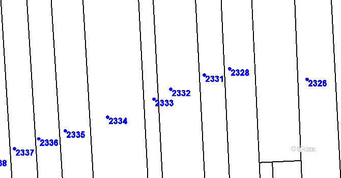 Parcela st. 2332 v KÚ Labuty, Katastrální mapa