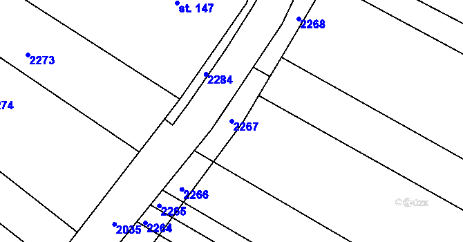 Parcela st. 2267 v KÚ Labuty, Katastrální mapa