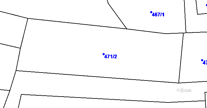 Parcela st. 471/2 v KÚ Lačnov, Katastrální mapa