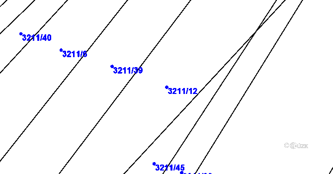 Parcela st. 3211/12 v KÚ Lačnov, Katastrální mapa