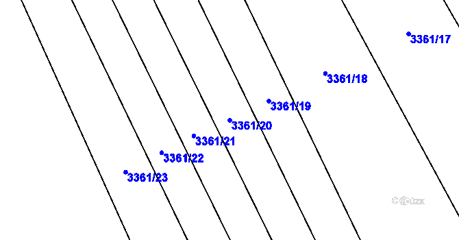 Parcela st. 3361/20 v KÚ Lačnov, Katastrální mapa