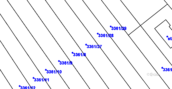 Parcela st. 3361/27 v KÚ Lačnov, Katastrální mapa