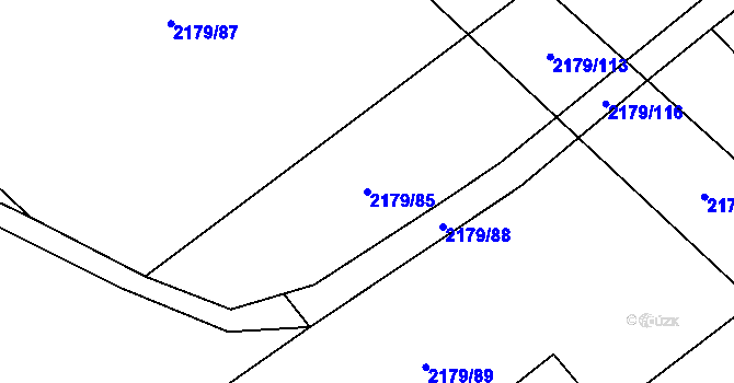 Parcela st. 2179/85 v KÚ Lačnov, Katastrální mapa