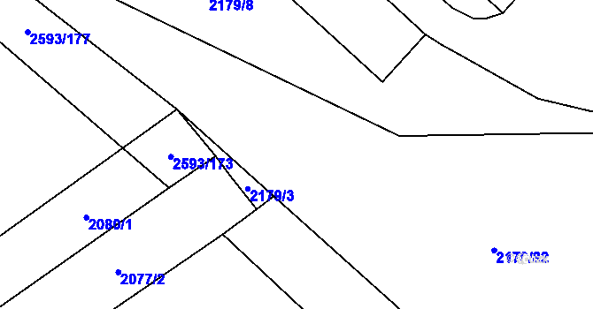 Parcela st. 2179/105 v KÚ Lačnov, Katastrální mapa