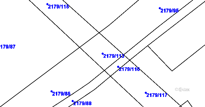 Parcela st. 2179/113 v KÚ Lačnov, Katastrální mapa