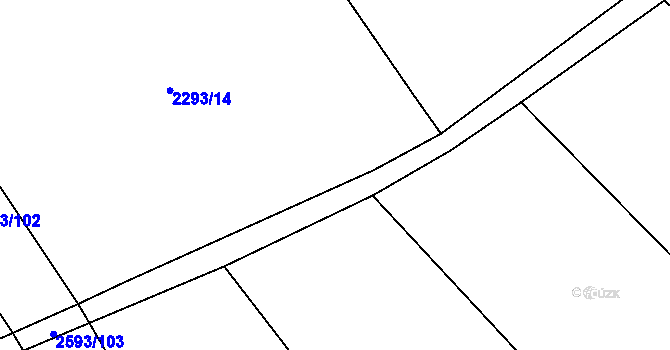Parcela st. 2293/15 v KÚ Lačnov, Katastrální mapa