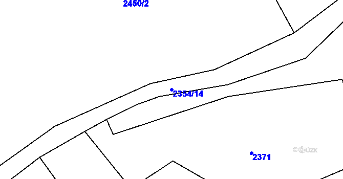 Parcela st. 2354/14 v KÚ Lačnov, Katastrální mapa