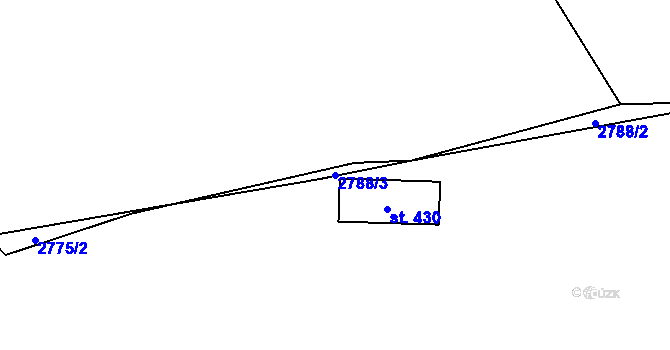 Parcela st. 2788/3 v KÚ Lačnov, Katastrální mapa
