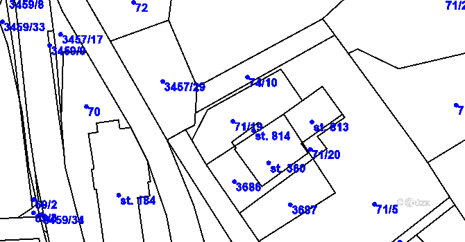 Parcela st. 71/19 v KÚ Lačnov, Katastrální mapa