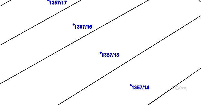 Parcela st. 1357/15 v KÚ Ladná, Katastrální mapa