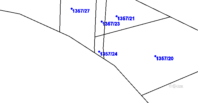 Parcela st. 1357/24 v KÚ Ladná, Katastrální mapa