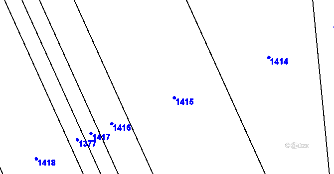 Parcela st. 1143/71 v KÚ Ladná, Katastrální mapa