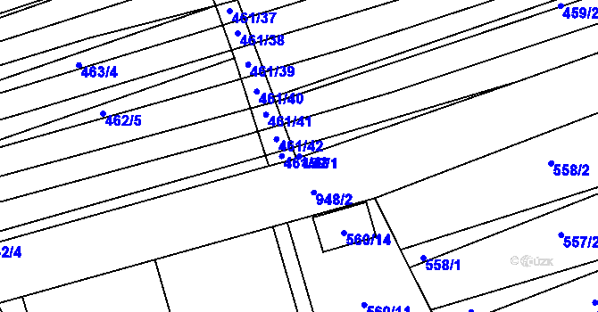 Parcela st. 459/1 v KÚ Ladná, Katastrální mapa