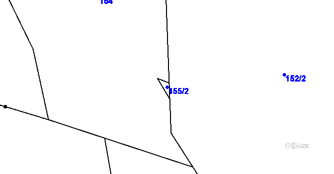 Parcela st. 155/2 v KÚ Lahošť, Katastrální mapa
