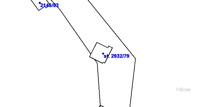 Parcela st. 2932/79 v KÚ Lančov, Katastrální mapa