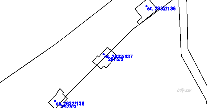 Parcela st. 2932/137 v KÚ Lančov, Katastrální mapa