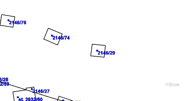Parcela st. 2146/29 v KÚ Lančov, Katastrální mapa