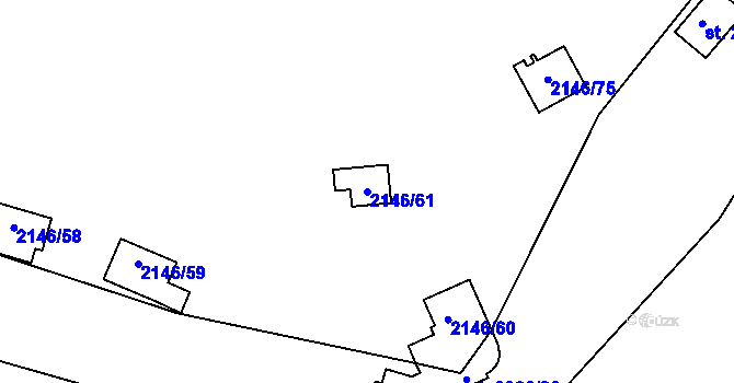 Parcela st. 2146/61 v KÚ Lančov, Katastrální mapa