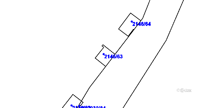 Parcela st. 2146/63 v KÚ Lančov, Katastrální mapa
