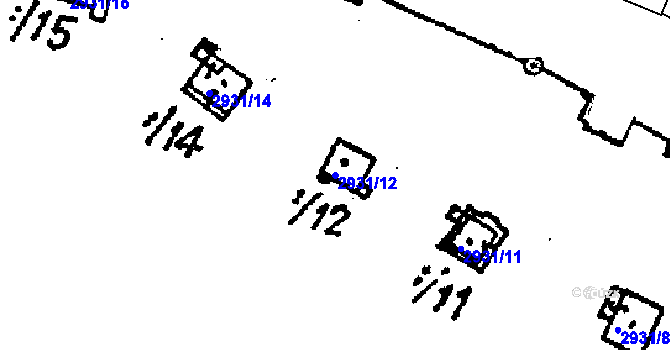 Parcela st. 2931/12 v KÚ Lančov, Katastrální mapa