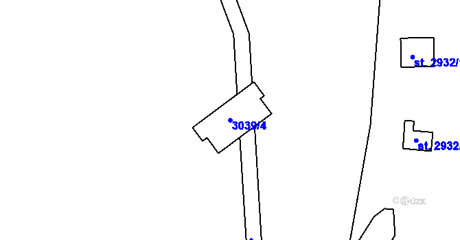 Parcela st. 3039/4 v KÚ Lančov, Katastrální mapa
