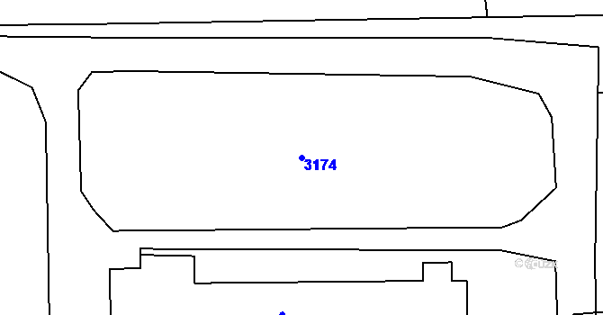 Parcela st. 3174 v KÚ Lančov, Katastrální mapa