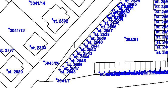 Parcela st. 2541 v KÚ Lanškroun, Katastrální mapa