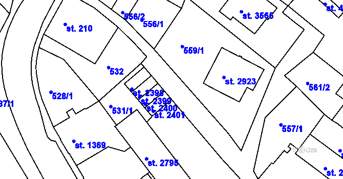 Parcela st. 3669/40 v KÚ Lanškroun, Katastrální mapa