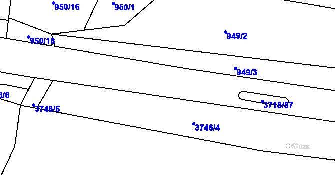 Parcela st. 3718/13 v KÚ Lanškroun, Katastrální mapa