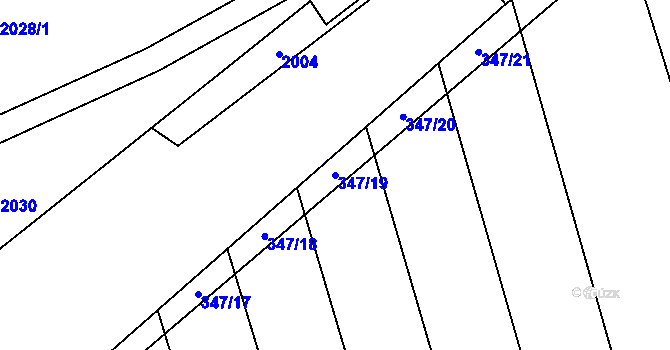 Parcela st. 347/19 v KÚ Lanšperk, Katastrální mapa