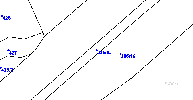 Parcela st. 325/13 v KÚ Lanšperk, Katastrální mapa