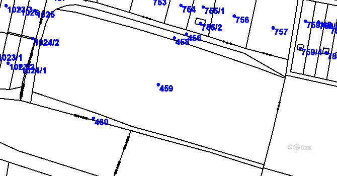 Parcela st. 66/2 v KÚ Vašírov, Katastrální mapa