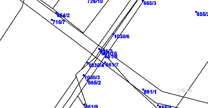 Parcela st. 661/8 v KÚ Lány na Důlku, Katastrální mapa