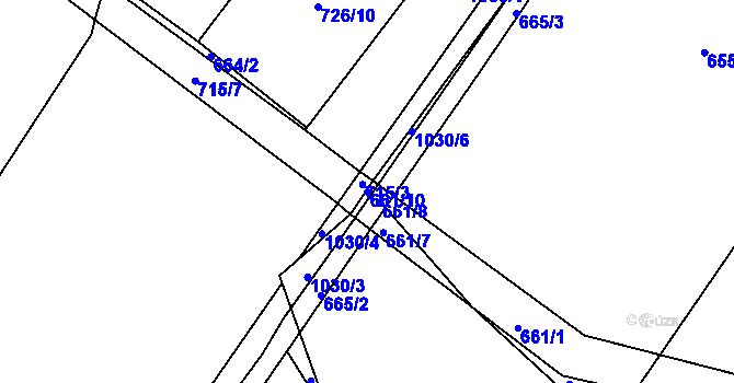 Parcela st. 661/10 v KÚ Lány na Důlku, Katastrální mapa
