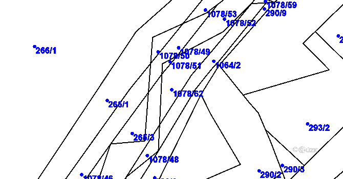 Parcela st. 1078/62 v KÚ Lány na Důlku, Katastrální mapa