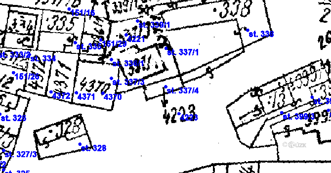 Parcela st. 337/4 v KÚ Lanžhot, Katastrální mapa