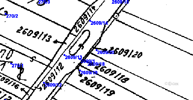 Parcela st. 2609/20 v KÚ Lanžhot, Katastrální mapa