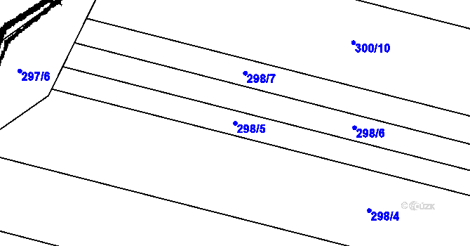 Parcela st. 298/5 v KÚ Lanžhot, Katastrální mapa