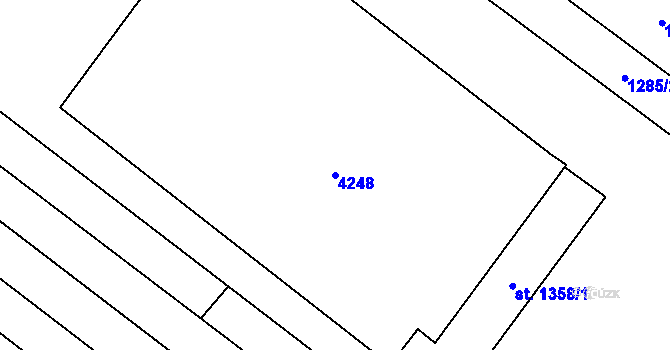 Parcela st. 4248 v KÚ Lanžhot, Katastrální mapa