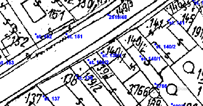 Parcela st. 139/1 v KÚ Lanžhot, Katastrální mapa